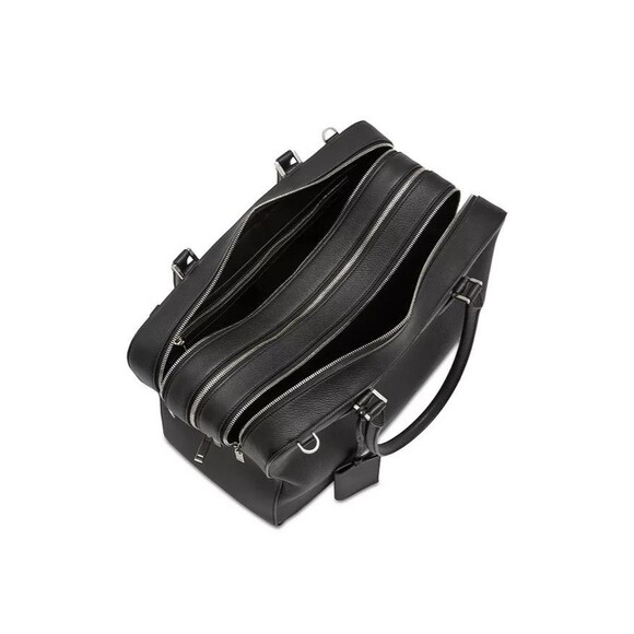 SALVATORE FERRAGAMO Mens Star Black Leather Triple Zip Tote Briefcase $3300 - Picture 8 of 16